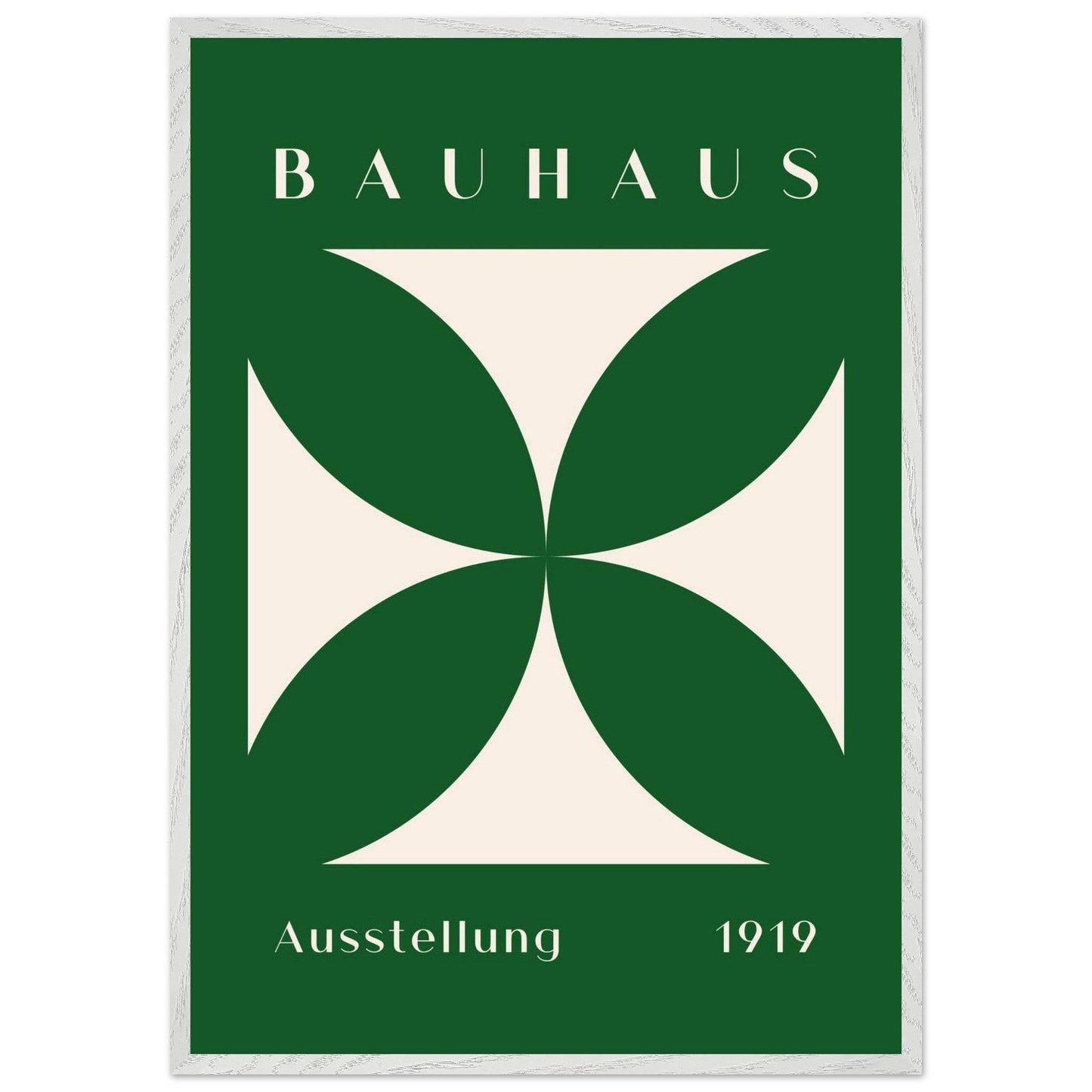 Bauhaus Exhibition 1919 Green Movement Style Design Wall Art - Vibrantwalls