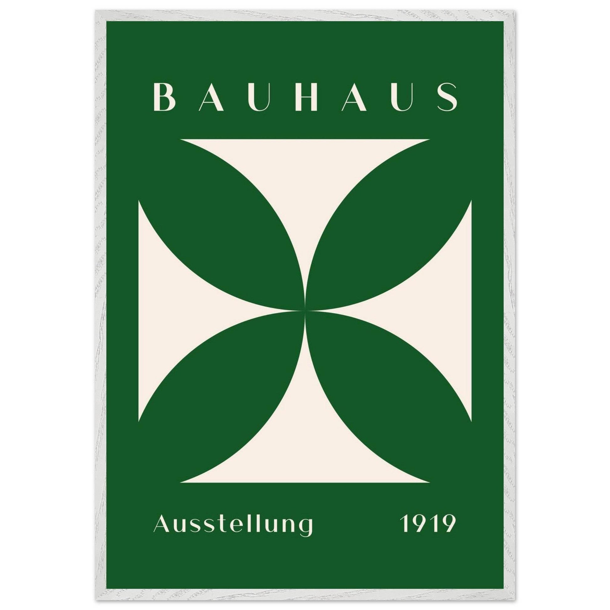 Bauhaus Exhibition 1919 Green Movement Style Design Wall Art - Vibrantwalls