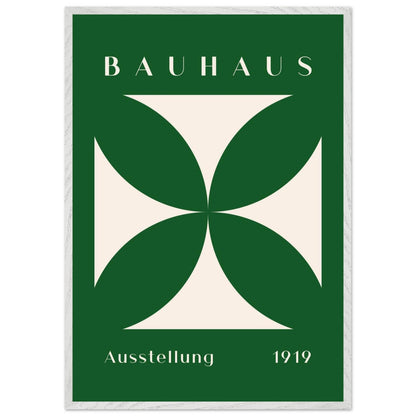 Bauhaus Exhibition 1919 Green Movement Style Design Wall Art - Vibrantwalls