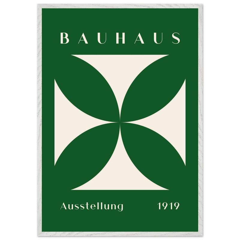 Bauhaus Exhibition 1919 Green Movement Style Design Wall Art - Vibrantwalls