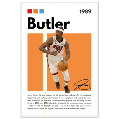 Jimmy Butler Heat Culture Miami Framed Poster 60x90 cm 24x36″ White frame Vibrantwalls