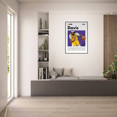 Anthony Davis Lakers Modern Basketball Art Print Vibrantwalls