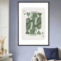 King of Hearts Custom Playing Cards Framed Poster Wall Art - Vibrantwalls