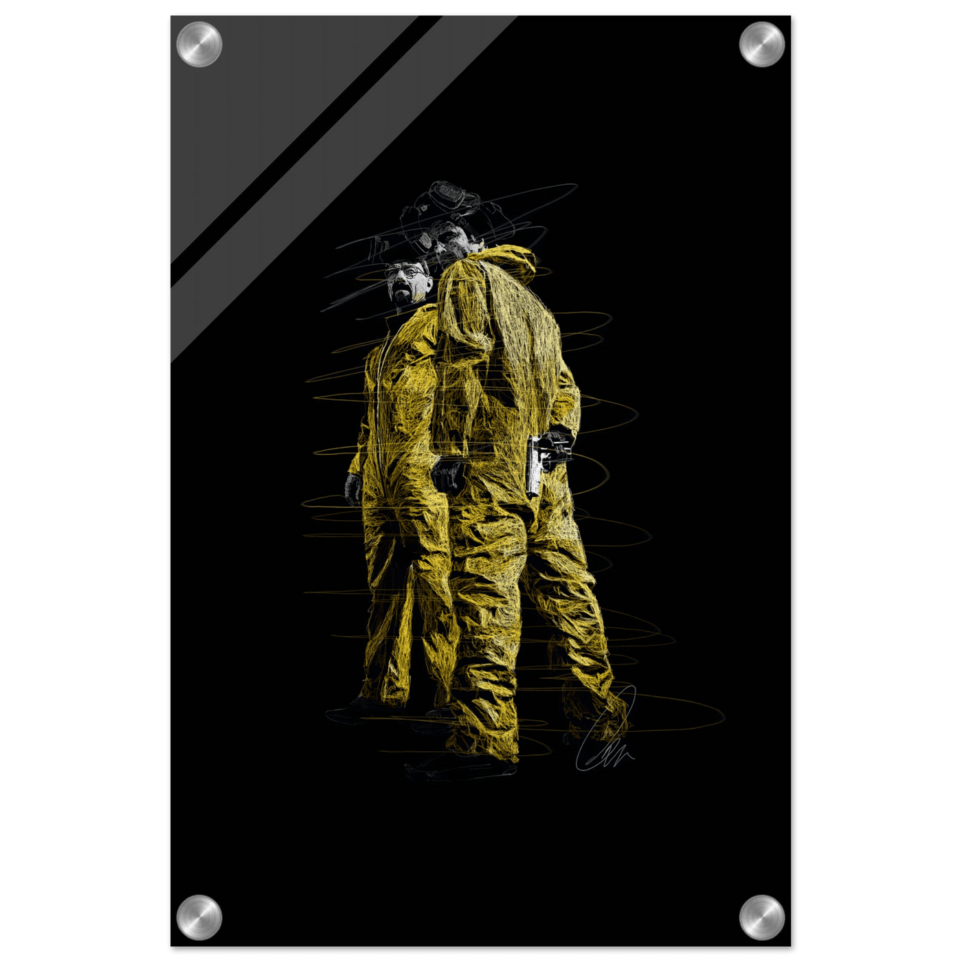Breaking Bad Hazmat Suit Acrylic Print – Iconic Pop Art, Vibrant & Durable Wall Decor - Vibrantwalls