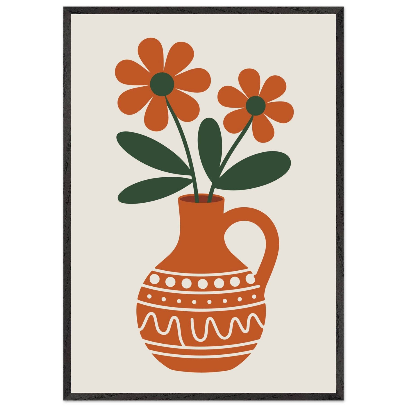 Abstract Floral Vase Art - Vibrantwalls