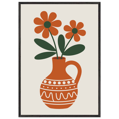 Abstract Floral Vase Art - Vibrantwalls