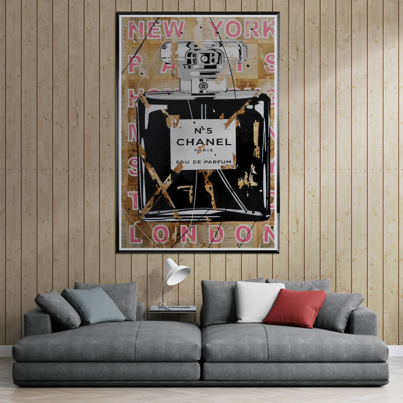Chanel No. 5 Abstract Luxury Perfume Art Print – Premium Framed Pop Art for Modern Interiors - Vibrantwalls