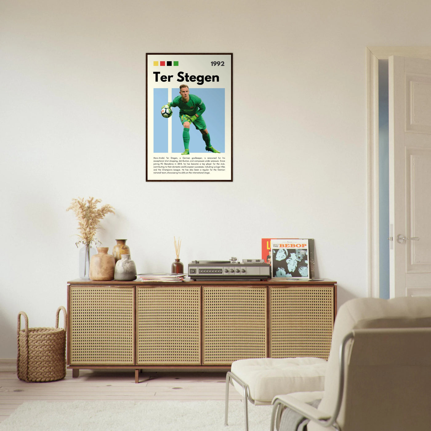 Marc-André Ter Stegen FC Barcelona Goalkeeper Framed Poster – Minimalist Football Art Print Vibrantwalls