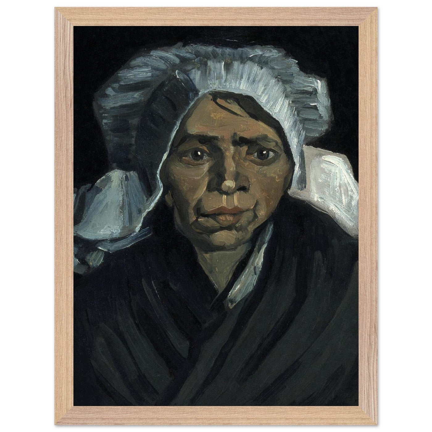 Peasant Woman Sculpture - Exquisite Head of a Peasant Woman Art Piece - Vibrantwalls