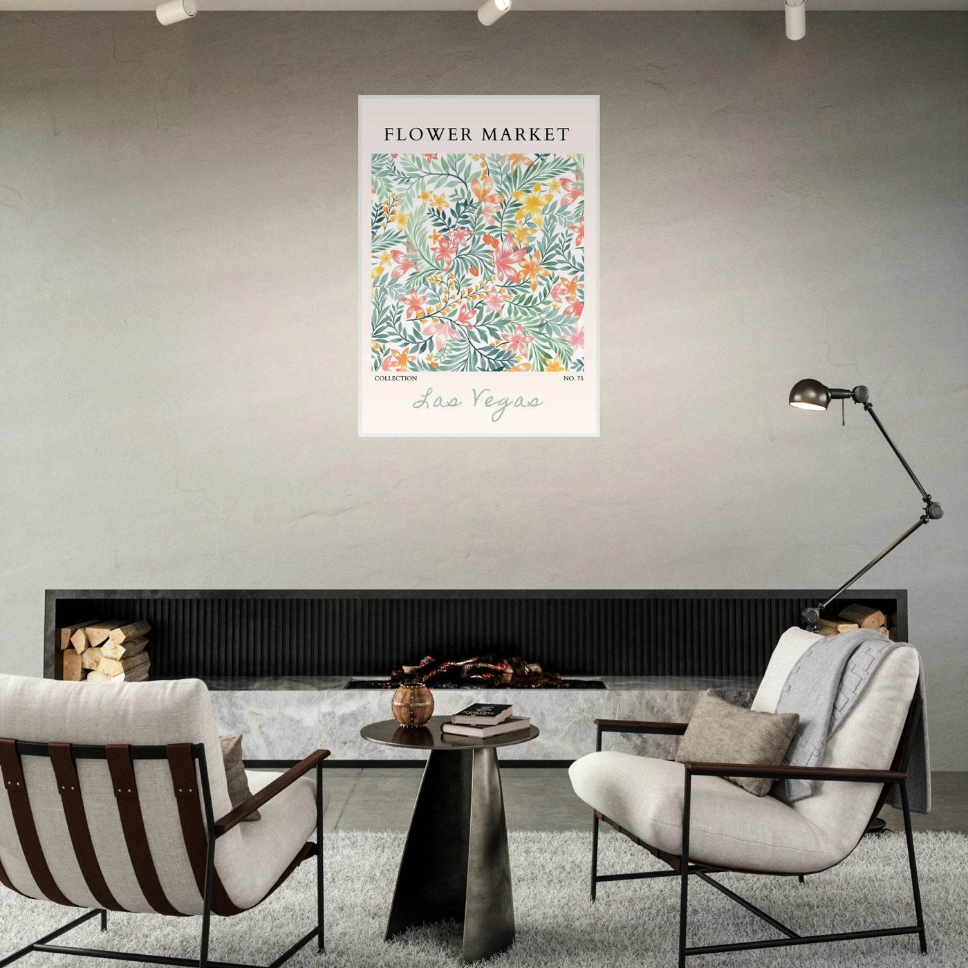 Flower Market Collection Framed Poster – Las Vegas Botanical Bliss Print | Ready-to-Hang Floral Art - Vibrantwalls