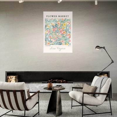 Flower Market Collection Framed Poster – Las Vegas Botanical Bliss Print | Ready-to-Hang Floral Art - Vibrantwalls
