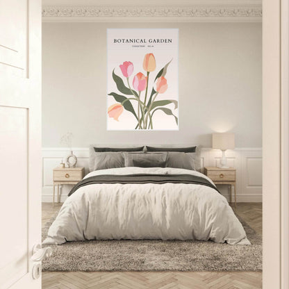 Botanical Garden Framed Posters – Soft Tulip Hues & Abstract Nature Art Prints | Ready-to-Hang in Your Choice of Frame - Vibrantwalls
