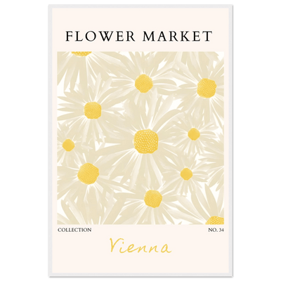 Flower Market Vienna Collection Framed Poster – Daisy Bloom Art Print | Ready-to-Hang Floral Decor - Vibrantwalls