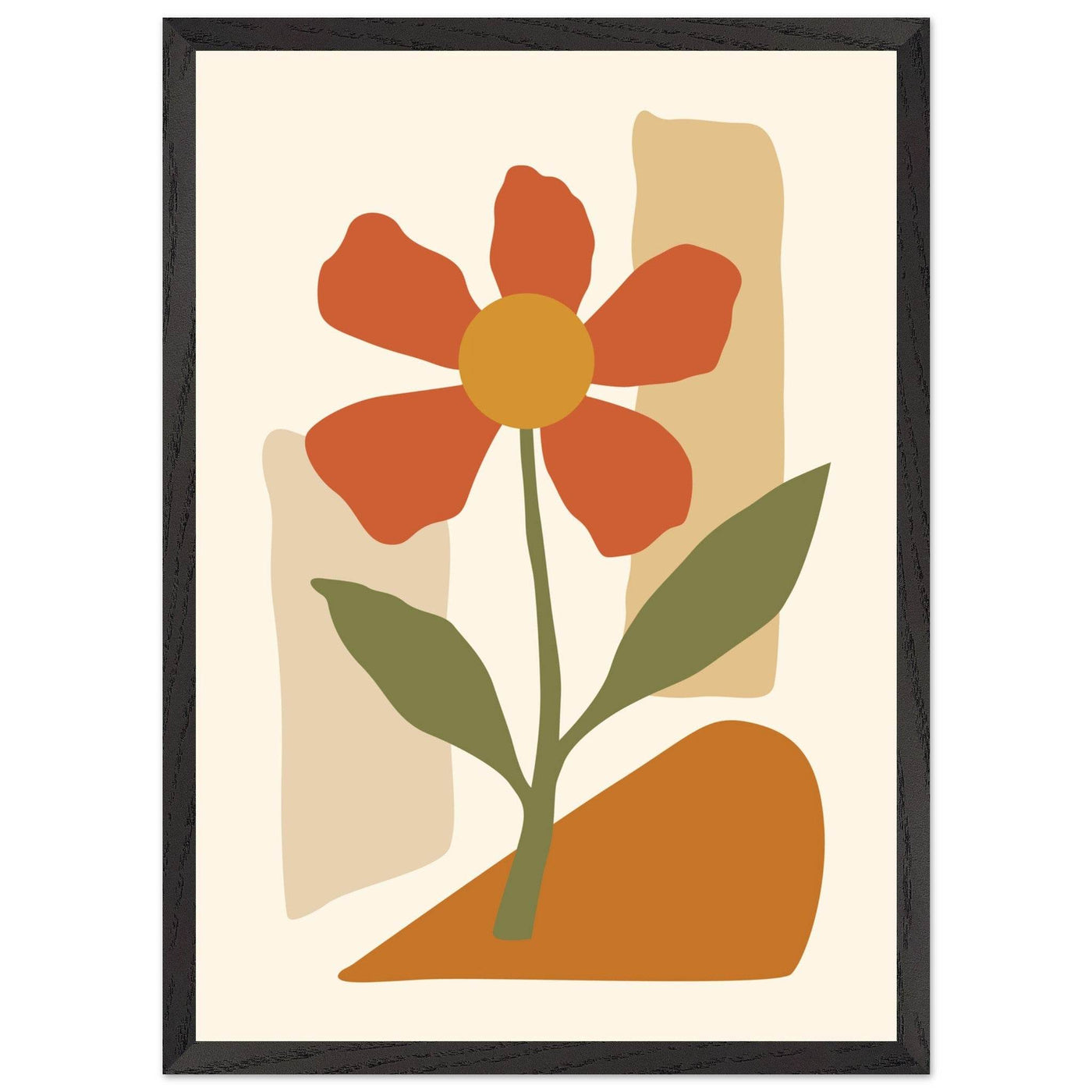 Abstract Floral Bloom Pink Minimalist Design - Vibrantwalls