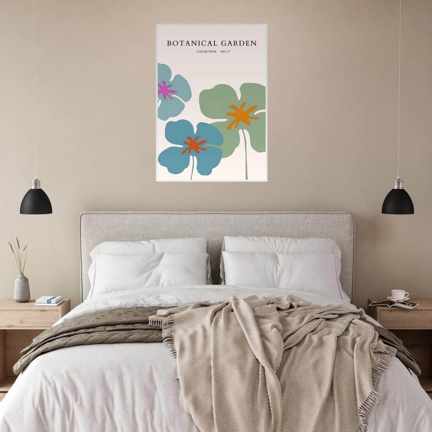 Abstract Botanical Garden Framed Posters – Vibrant Floral Art Prints in Your Choice of Frame & Size | Ready-to-Hang - Vibrantwalls