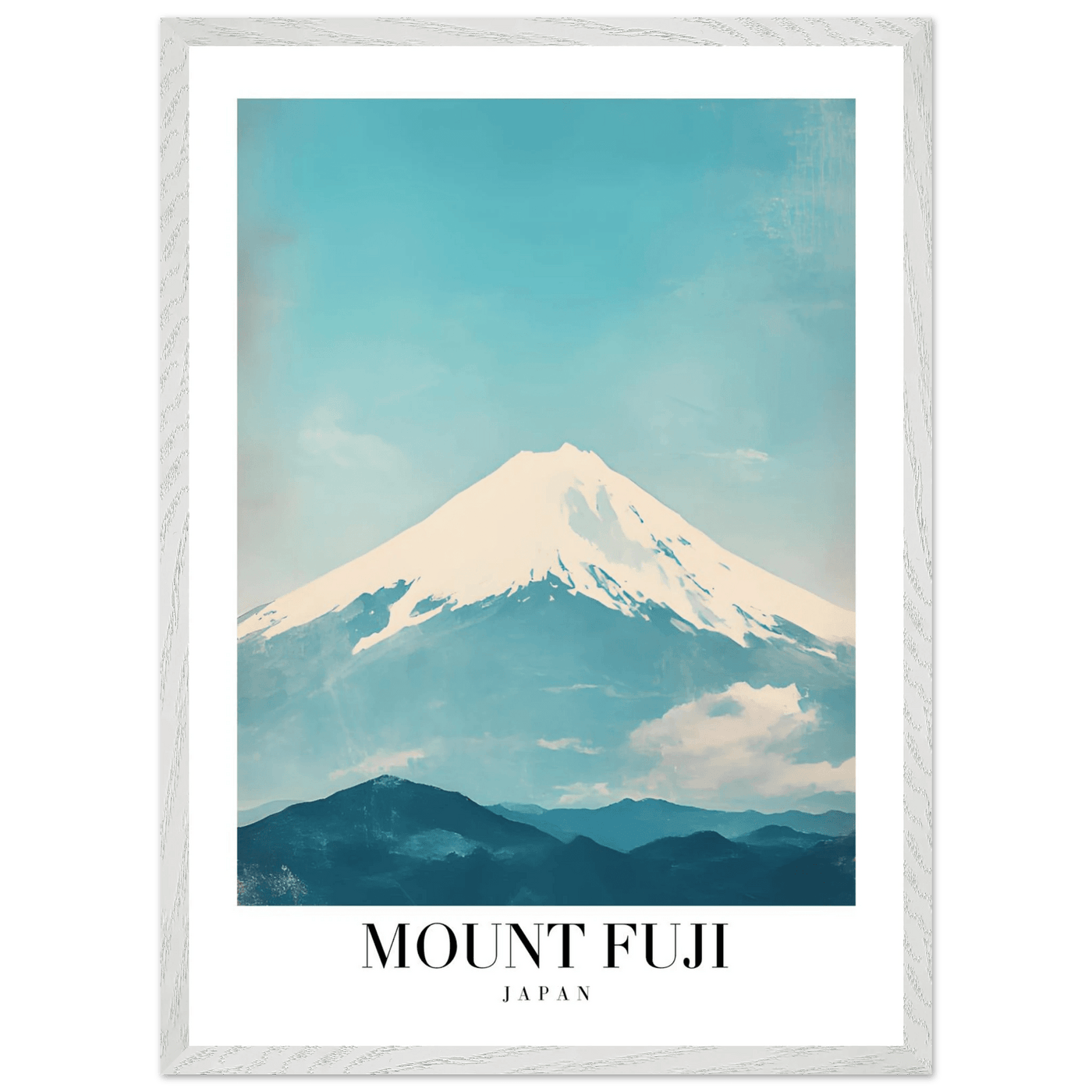 Mount Fuji Japan Framed Poster – Serene Vintage Travel Wall Art with Wooden Frame - Vibrantwalls