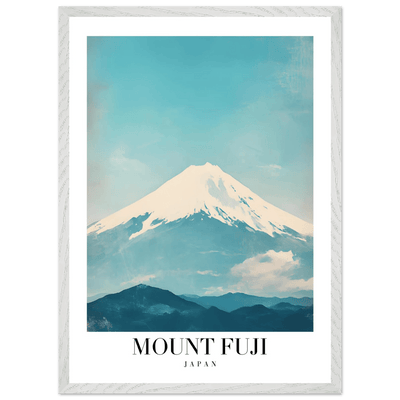 Mount Fuji Japan Framed Poster – Serene Vintage Travel Wall Art with Wooden Frame - Vibrantwalls