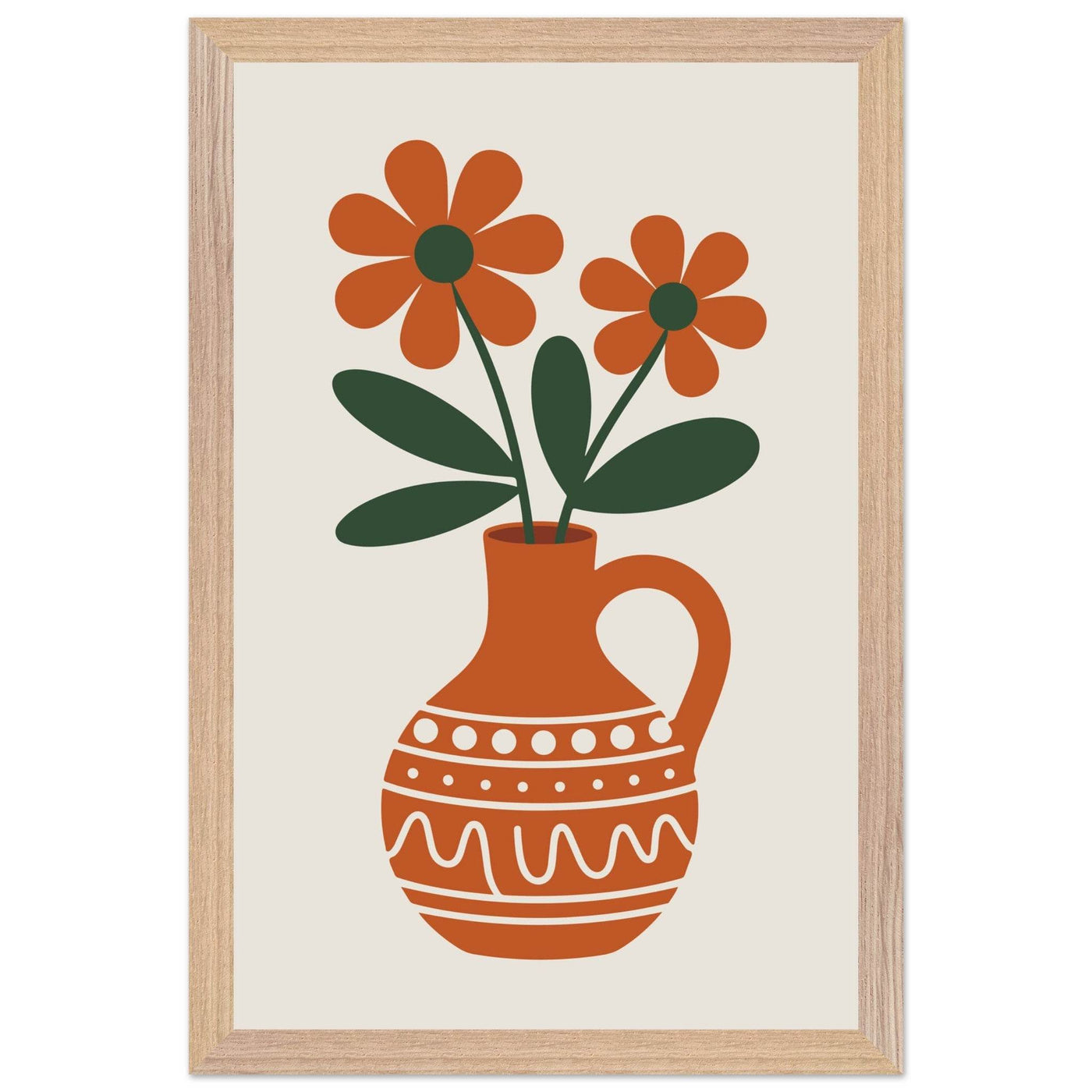 Abstract Floral Vase Art - Vibrantwalls
