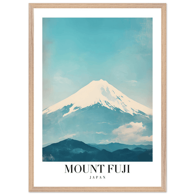 Mount Fuji Japan Framed Poster – Serene Vintage Travel Wall Art with Wooden Frame - Vibrantwalls