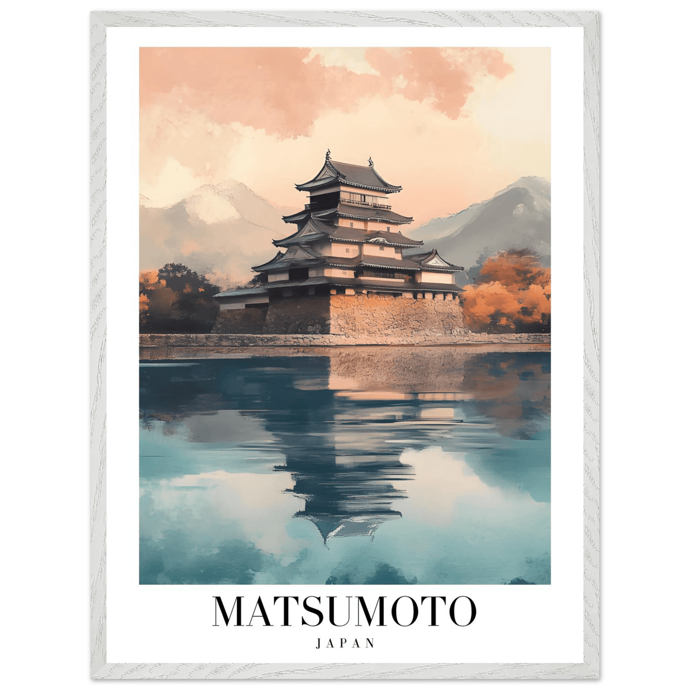 Matsumoto Japan Framed Poster – Serene Travel Wall Art with Wooden Frame - Vibrantwalls