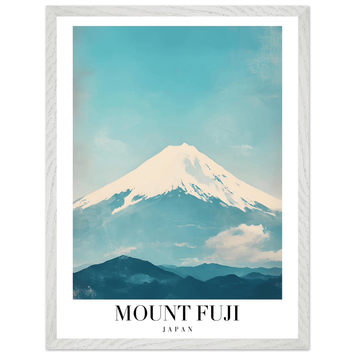 Mount Fuji Japan Framed Poster – Serene Vintage Travel Wall Art with Wooden Frame - Vibrantwalls