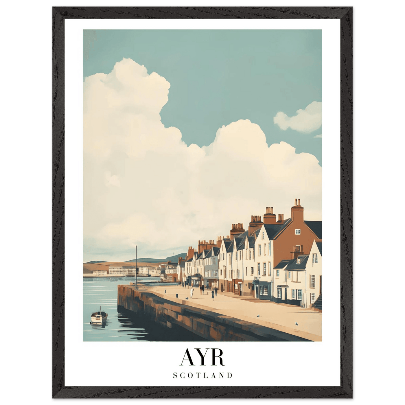 Ayr Scotland Framed Poster – Coastal Charm Wall Art with Custom Wooden Frame Options - Vibrantwalls