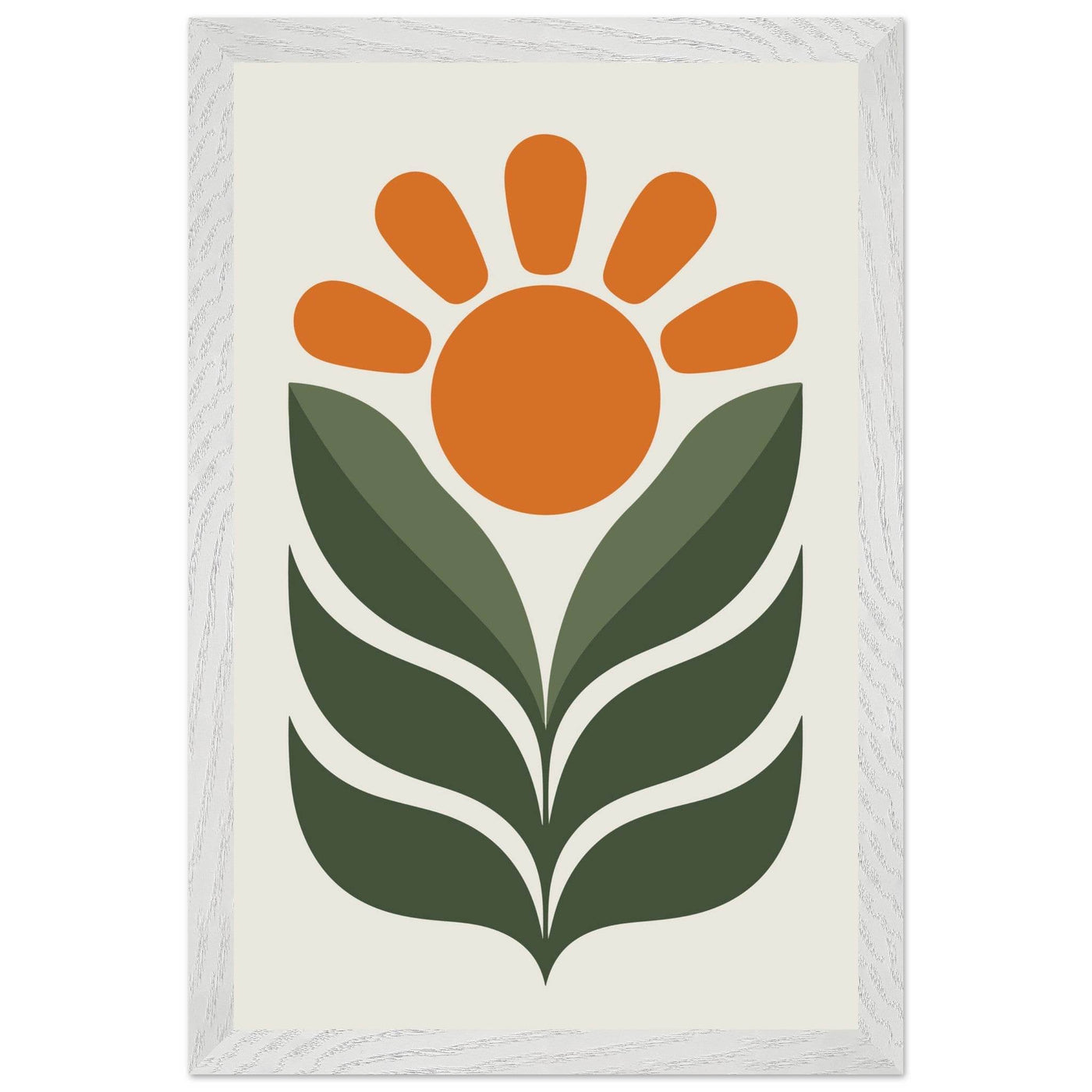 Boho Sun & Leaves Art - Vibrantwalls