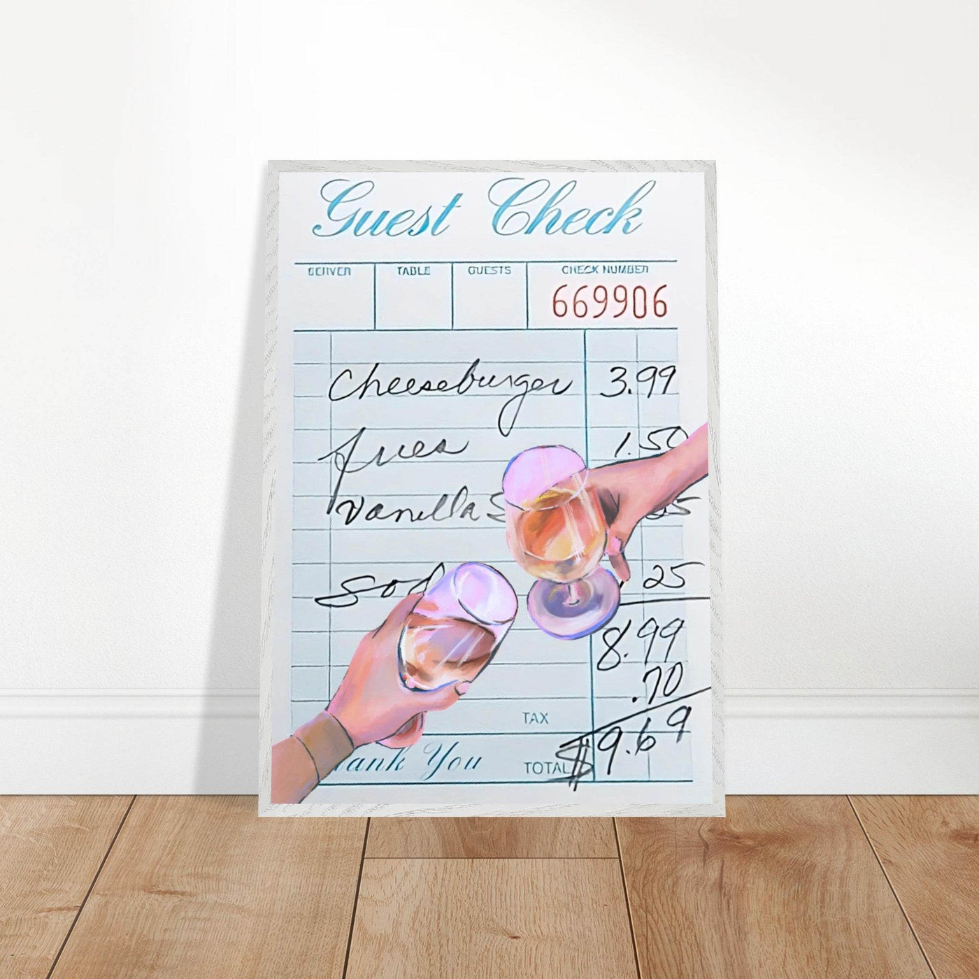 Guest Check & Cocktail Toast - Vibrantwalls