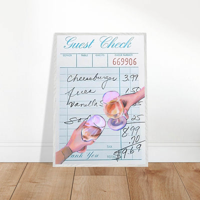 Guest Check & Cocktail Toast - Vibrantwalls