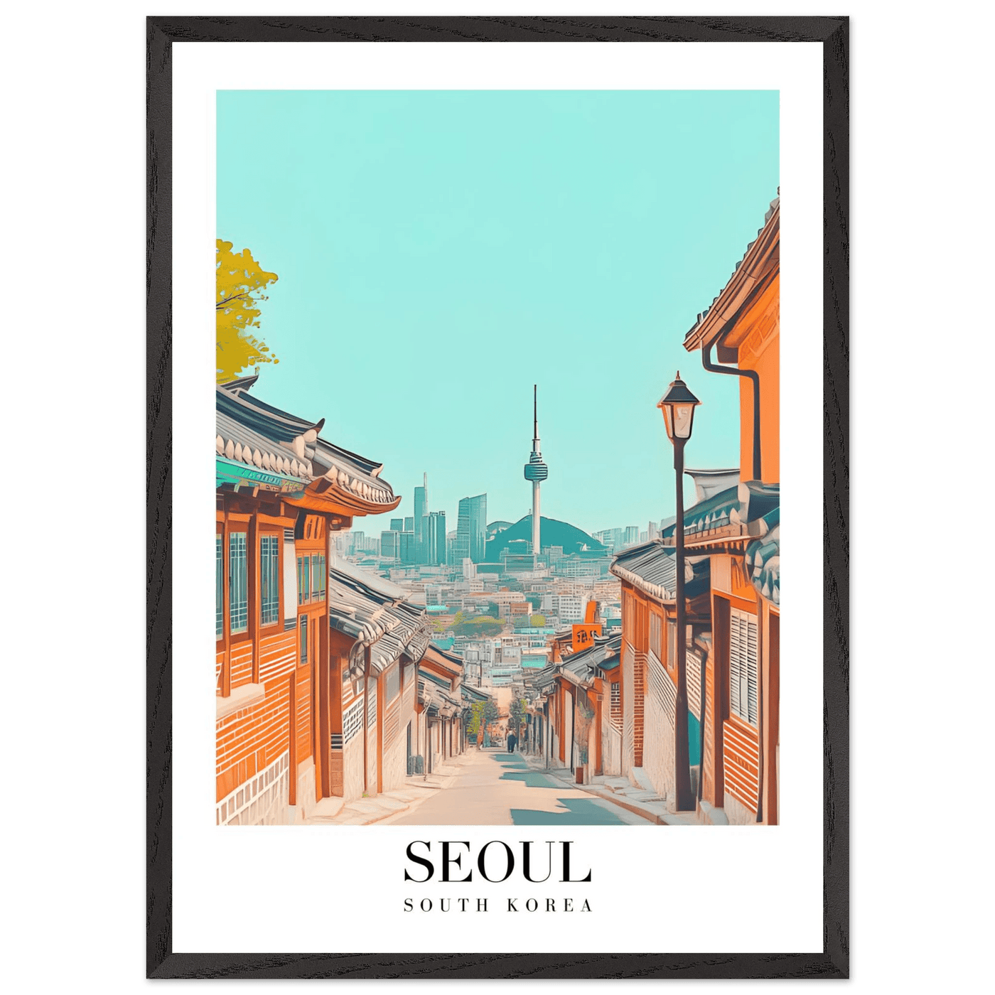 Seoul South Korea Framed Poster – Modern Cityscape & Traditional Charm Wall Art - Vibrantwalls