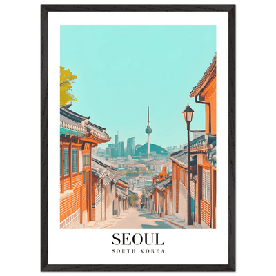 Seoul South Korea Framed Poster – Modern Cityscape & Traditional Charm Wall Art - Vibrantwalls
