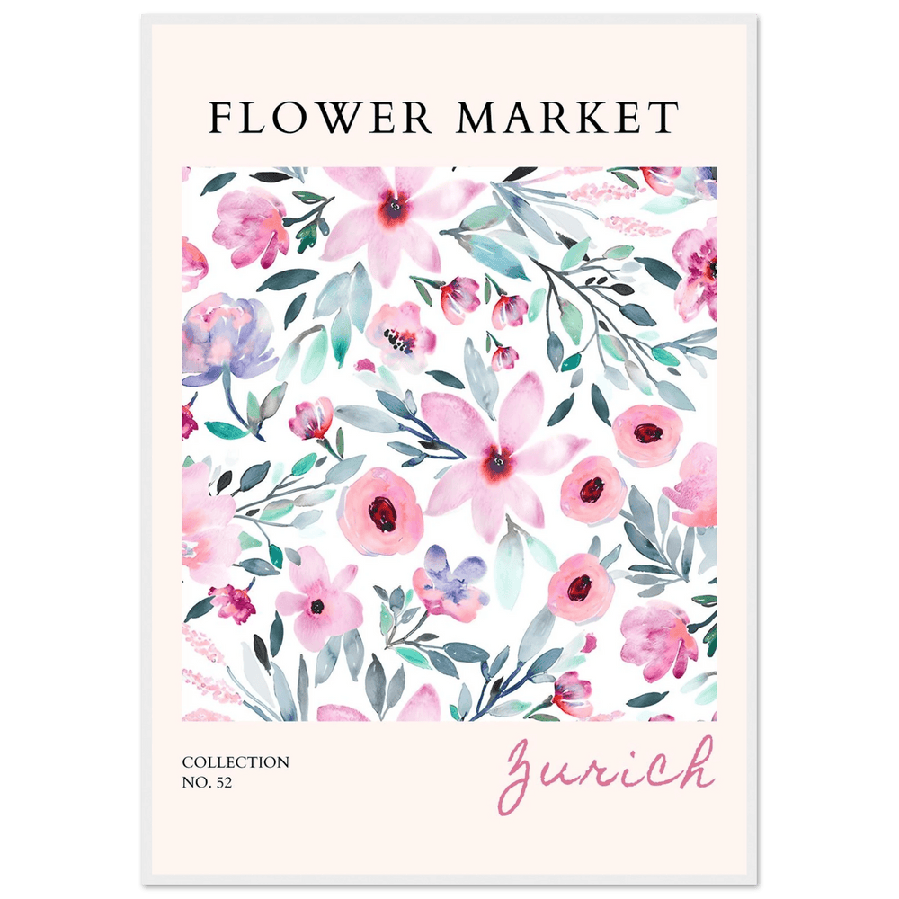 Zurich Watercolor Flowers Wall Art - Vibrantwalls