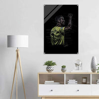 Ronaldo Abstract Sketch Acrylic Print – Modern Vibrant Sports Wall Art in Various Sizes - Vibrantwalls