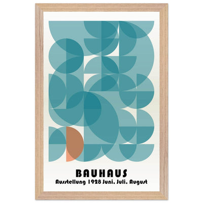 Bauhaus Geometric Art Decor in Teal & Orange – Stylish Modern Decor for Trendy Spaces - Vibrantwalls