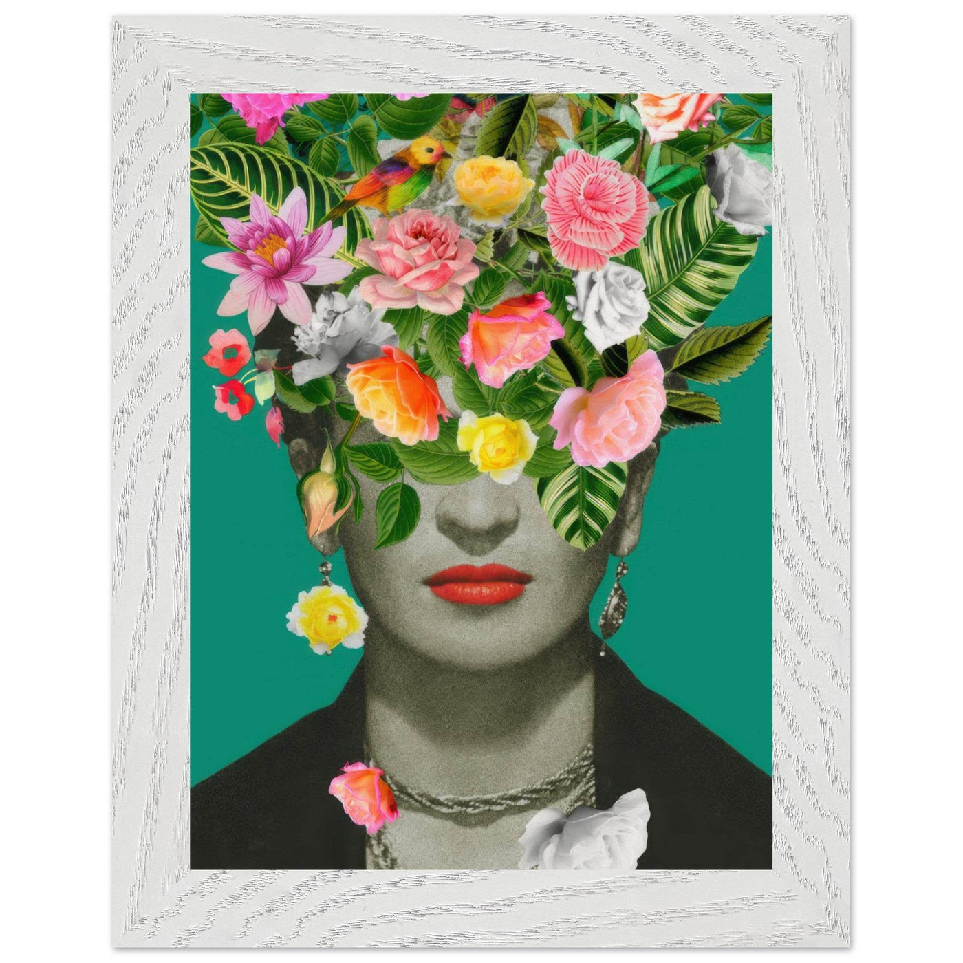 Floral Frida Artwork - Vibrant and Inspiring Home Decor - Vibrantwalls