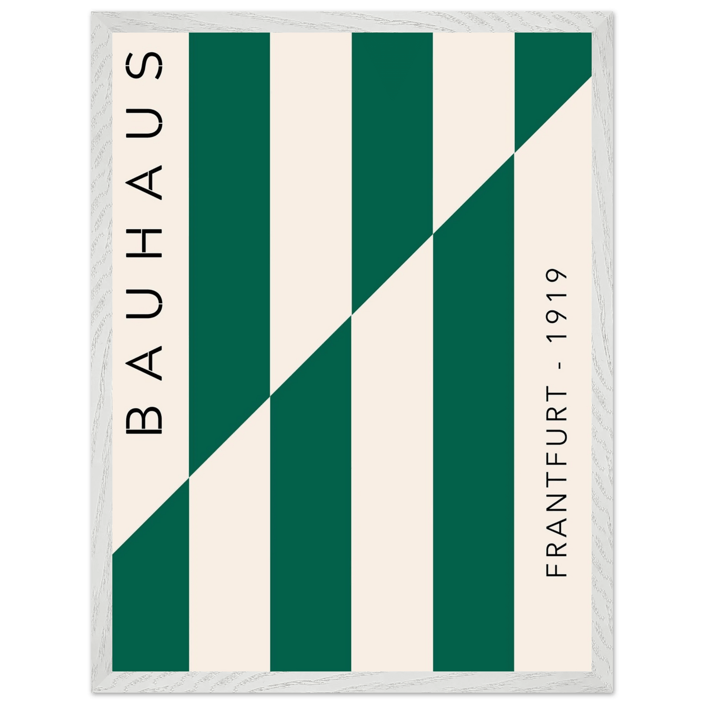 Bauhaus Emerald Green & Cream Modern - Vibrantwalls