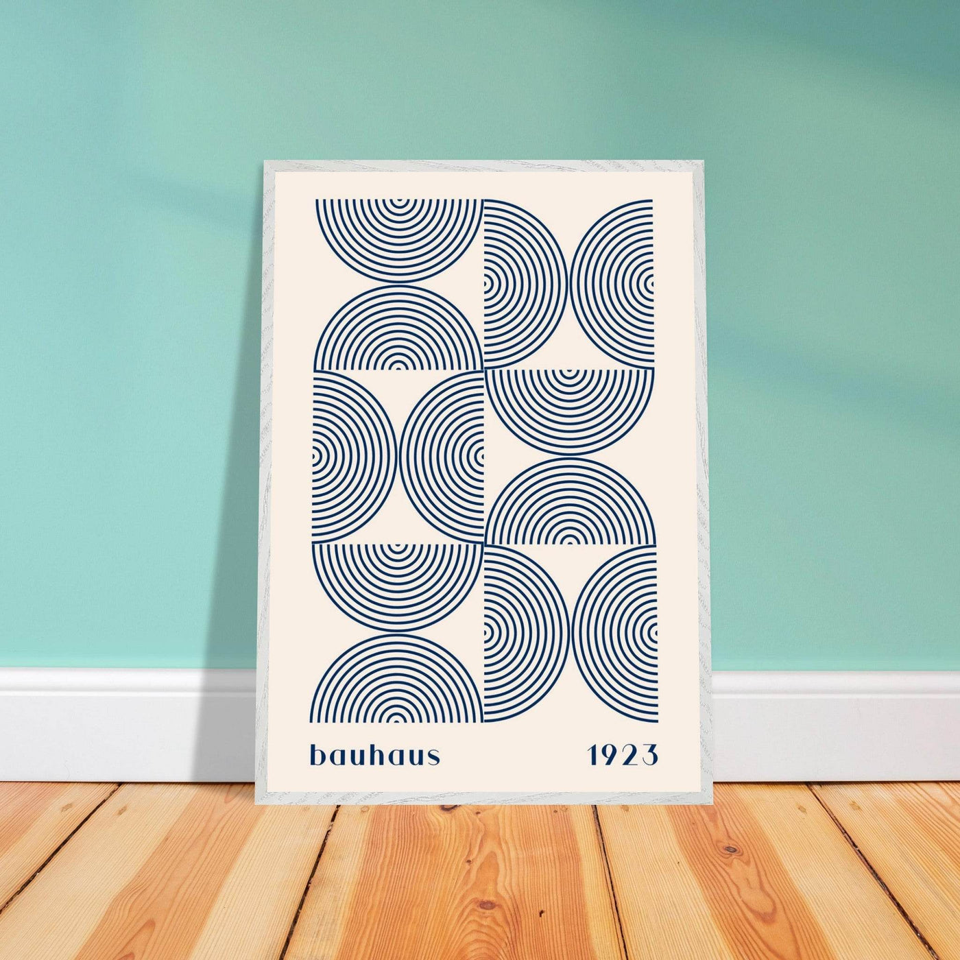 Bauhaus 1923 Navy & Beige - Vibrantwalls