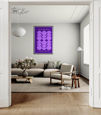 Bauhau 1923 Purple Geometric - Vibrantwalls
