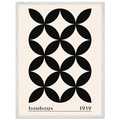 Bauhaus 1919 Black & Beige Circles - Vibrantwalls