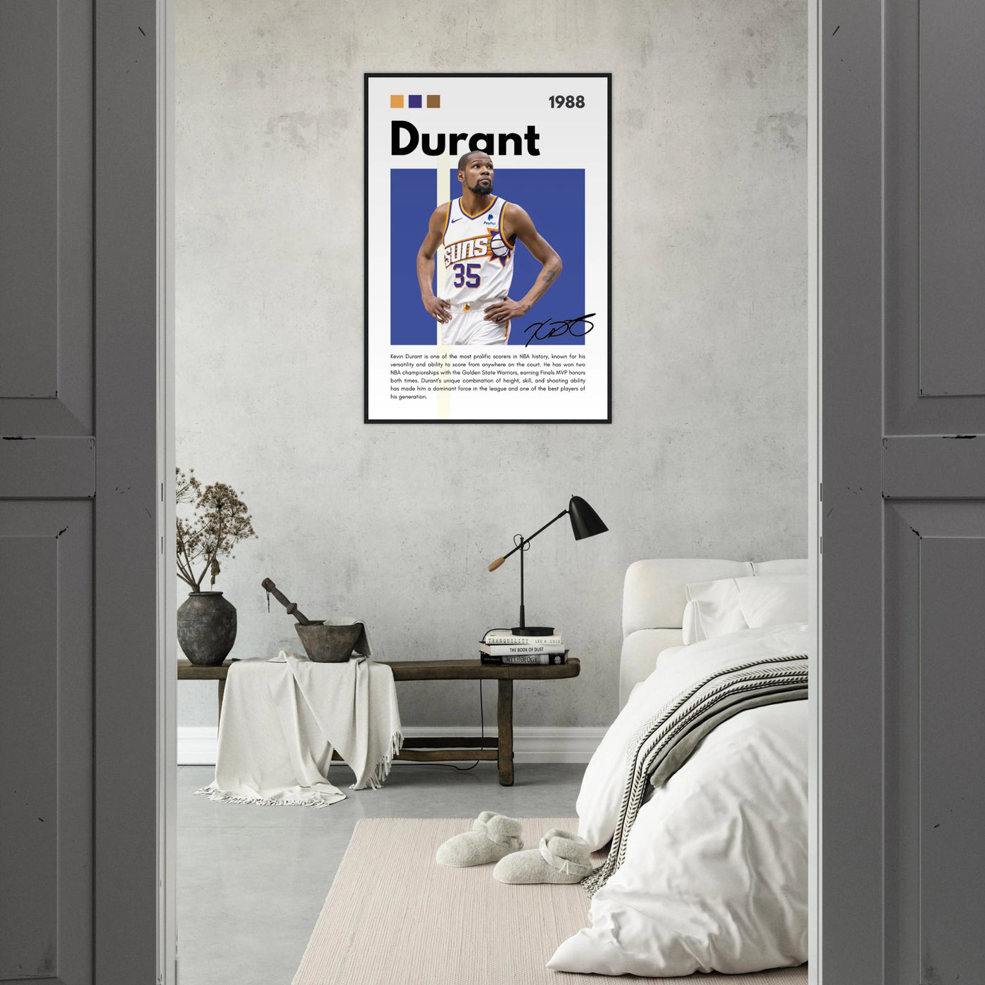 Kevin Durant Slim Reaper Suns Framed Poster Vibrantwalls