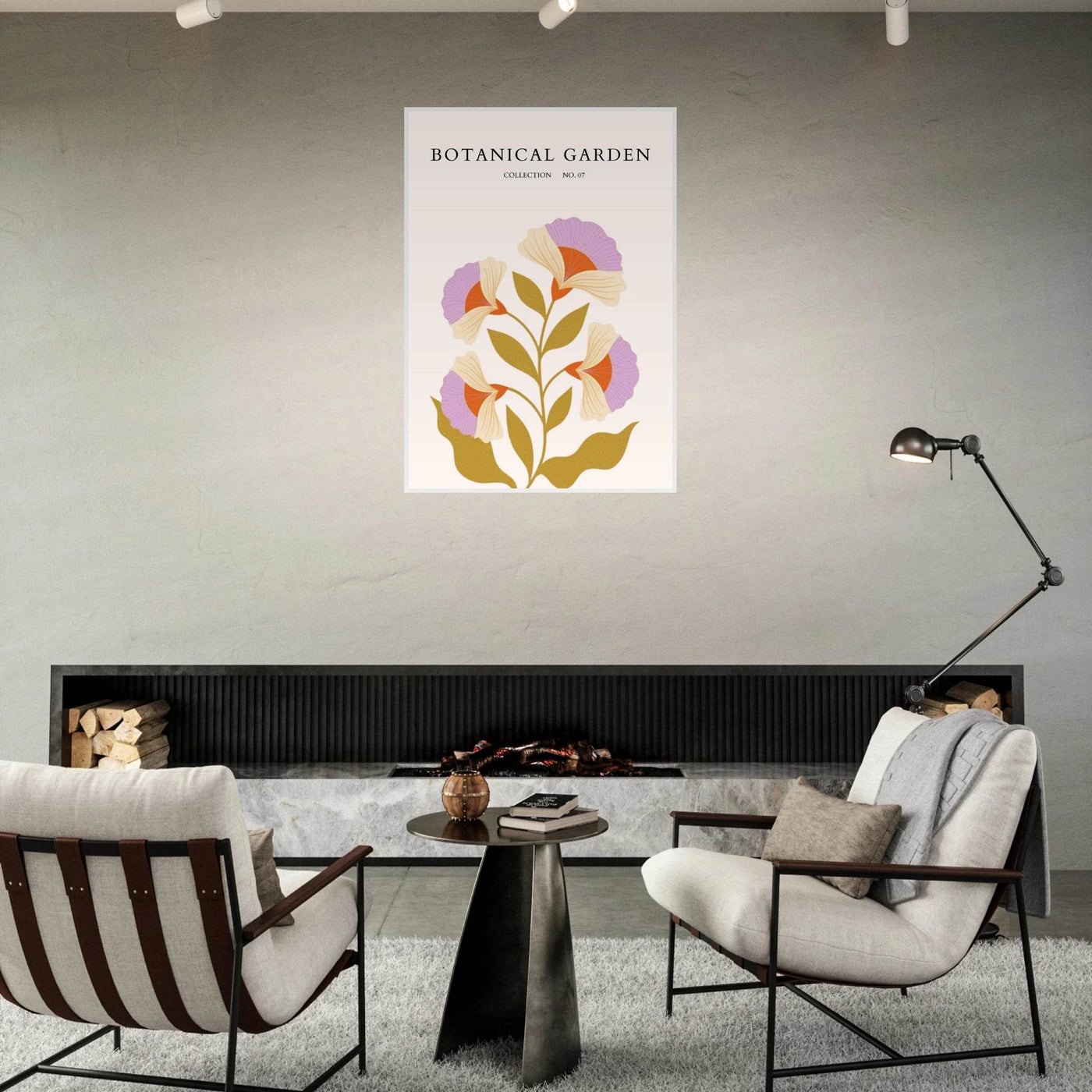 Botanical Garden Framed Poster – Whimsical Floral Art Prints in Soft Hues | Ready-to-Hang Wall Decor - Vibrantwalls