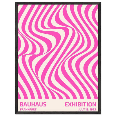 Bauhaus Pink Stripe Abstract Art Print – Modern Minimalist Framed Poster in Multiple Sizes - Vibrantwalls