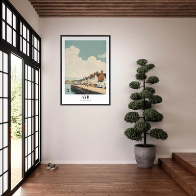 Ayr Scotland Framed Poster – Coastal Charm Wall Art with Custom Wooden Frame Options - Vibrantwalls