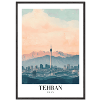 Tehran Iran Framed Poster – Serene Cityscape Wall Art with Customizable Wooden Frame & Sizes - Vibrantwalls