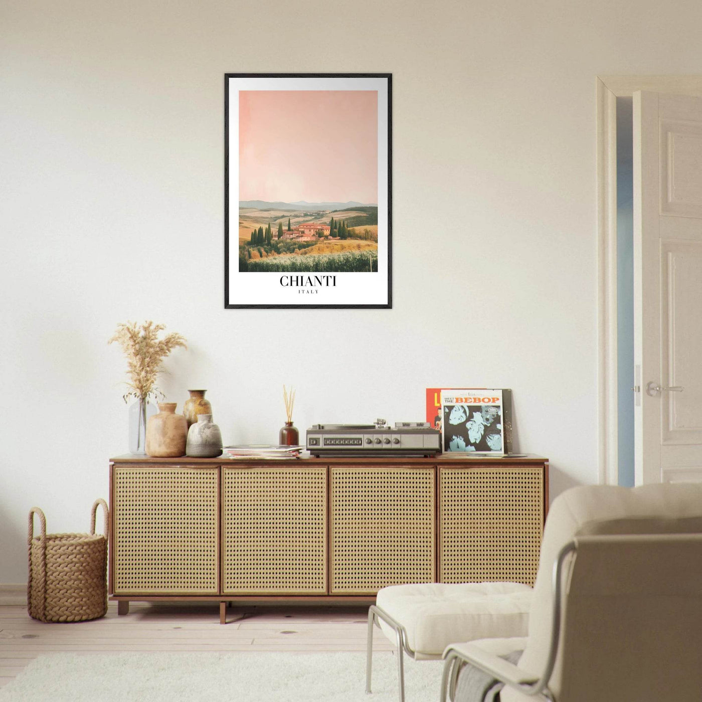 Chianti, Italy Framed Poster – Vintage Tuscan Countryside Wall Art with Customizable Wooden Frame - Vibrantwalls