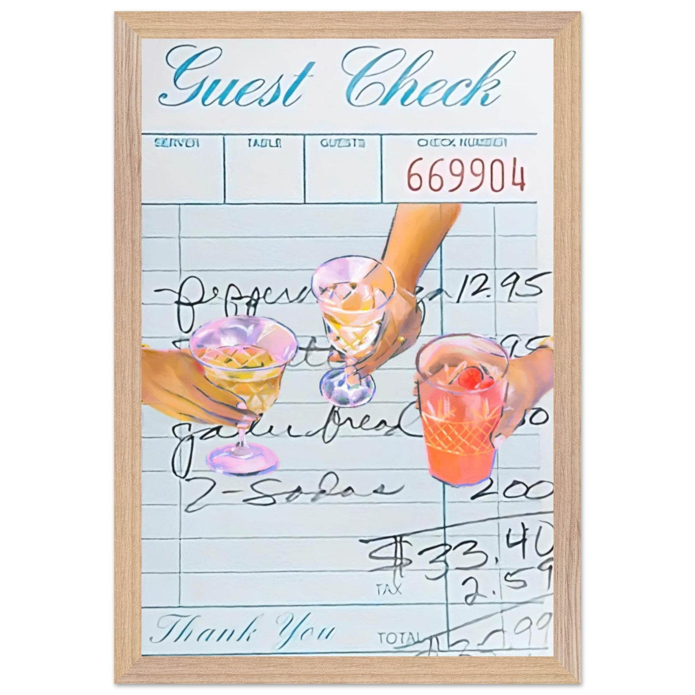 Guest Check Cocktail - Vibrantwalls
