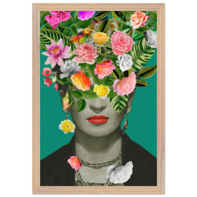 Floral Frida Artwork - Vibrant and Inspiring Home Decor - Vibrantwalls