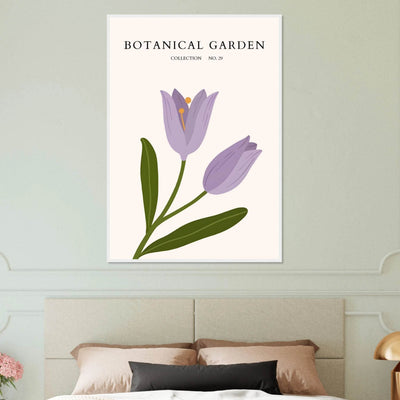 Botanical Garden Lavender Bloom Minimalist Framed Art - Vibrantwalls