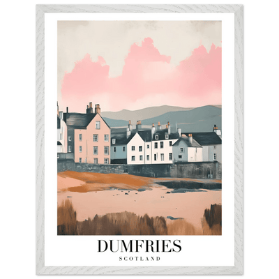 Dumfries Scotland Framed Poster – Pastel-Toned Vintage Travel Wall Art with Wooden Frame - Vibrantwalls