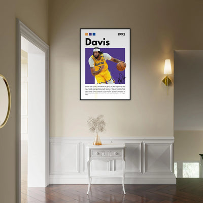 Anthony Davis Lakers Modern Basketball Art Print Vibrantwalls